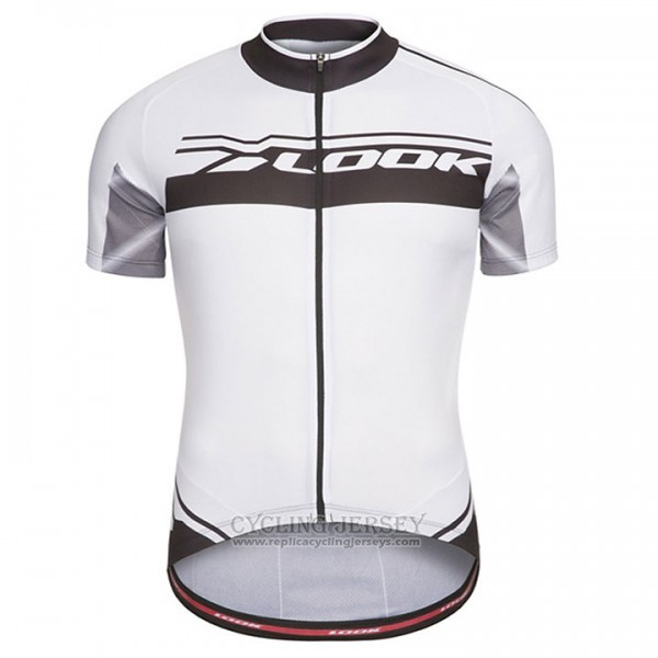 2017 Cycling Jersey Look Pro Equipo Black and White Short Sleeve and Bib Short
