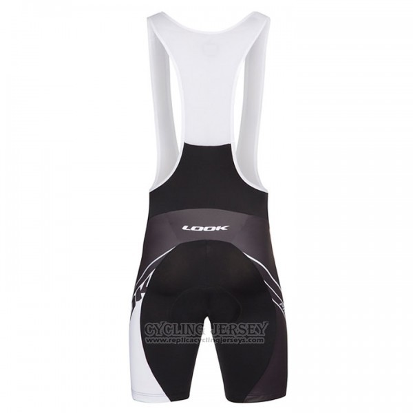 2017 Cycling Jersey Look Pro Equipo Black and White Short Sleeve and Bib Short