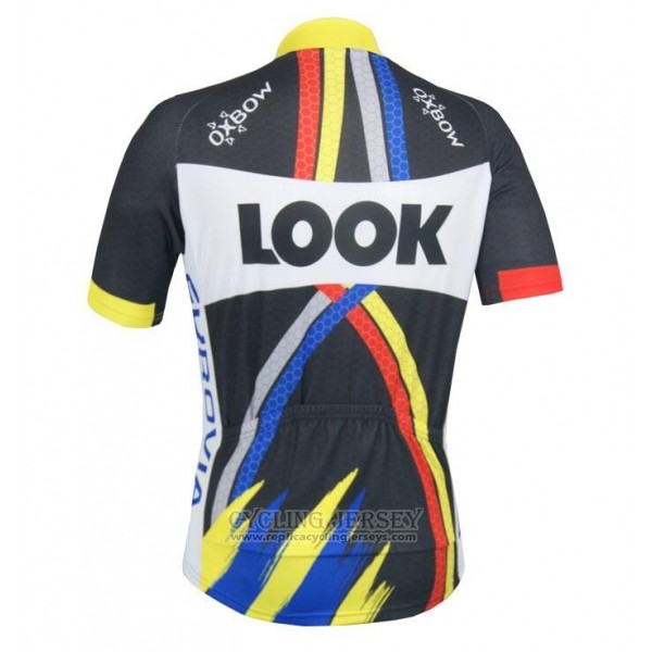 2018 Cycling Jersey Look Black Yellow Blue Short Sleeve Salopette