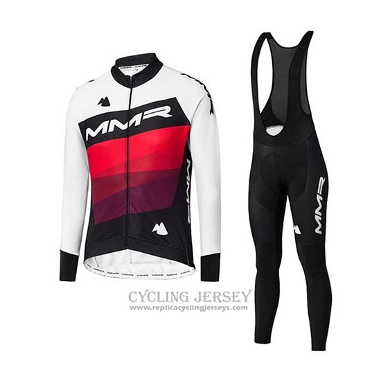 2020 Cycling Jersey Mmr White Black Red Long Sleeve And Bib Tight