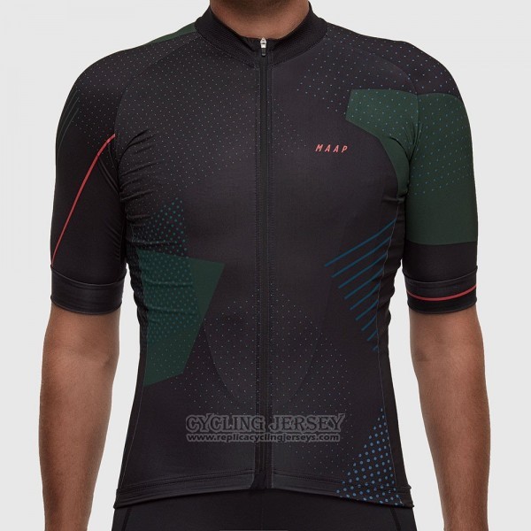 2017 Cycling Jersey Maap Black Short Sleeve and Bib Short