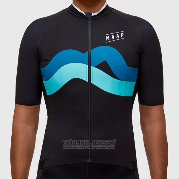 2017 Cycling Jersey Maap Fat Stripe Black Short Sleeve and Bib Short