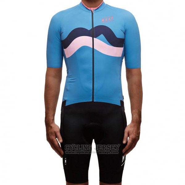 2017 Cycling Jersey Maap Fat Stripe Blue Short Sleeve and Bib Short