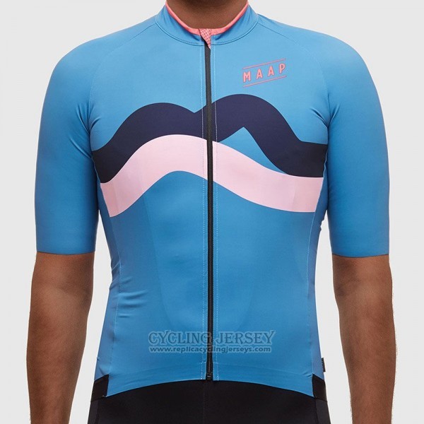 2017 Cycling Jersey Maap Fat Stripe Blue Short Sleeve and Bib Short