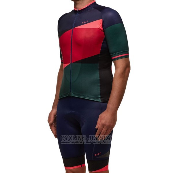 2017 Cycling Jersey Maap Red Short Sleeve and Bib Short