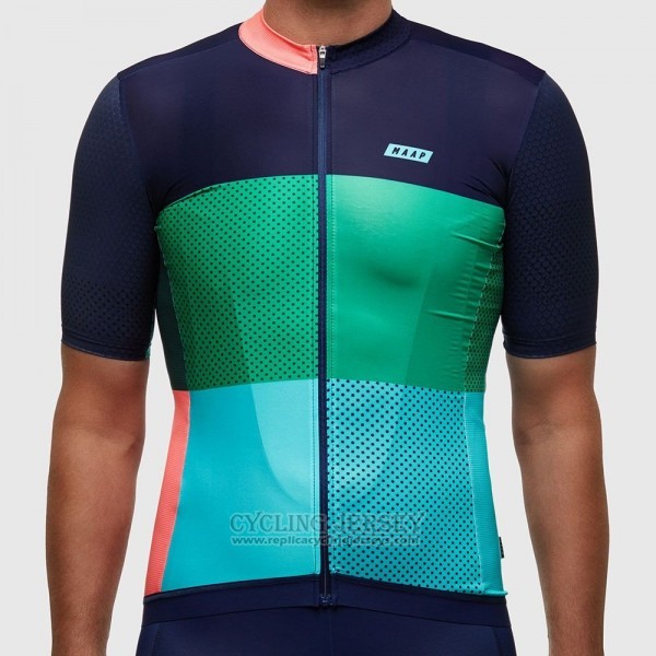 2017 Cycling Jersey Maap Sector Pro Green and Blue Short Sleeve and Bib Short