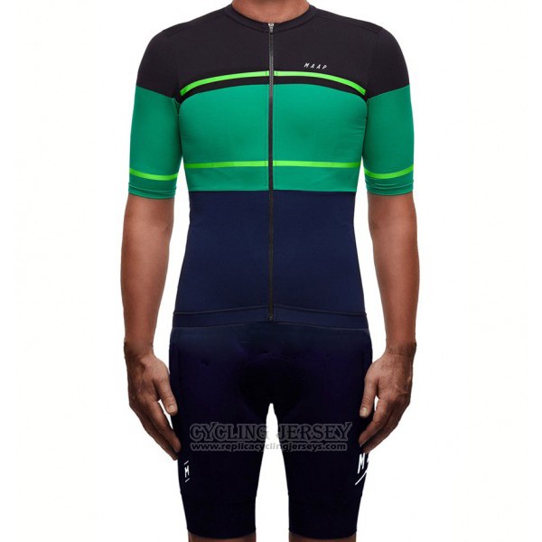 2017 Cycling Jersey Maap Segment Pro Black and Green Short Sleeve and Bib Short