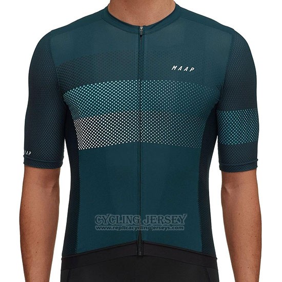 2019 Cycling Jersey Maap Aether Dark Green Short Sleeve and Bib Short
