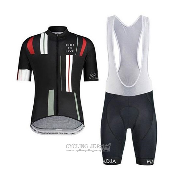 2020 Cycling Jersey Maloja Black Short Sleeve And Bib Short