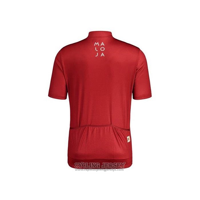 2020 Cycling Jersey Maloja Red White Short Sleeve And Bib Short