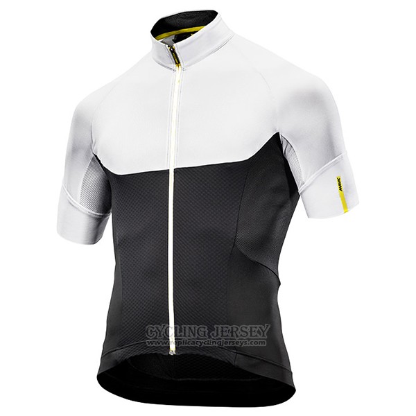 2017 Cycling Jersey Mavic Black and White Short Sleeve and Bib Short