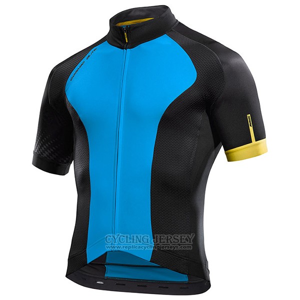 2017 Cycling Jersey Mavic Blue and Black Short Sleeve and Bib Short