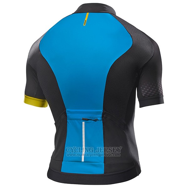 2017 Cycling Jersey Mavic Blue and Black Short Sleeve and Bib Short