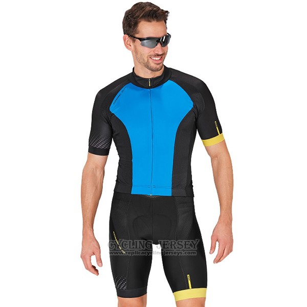 2017 Cycling Jersey Mavic Blue and Black Short Sleeve and Bib Short