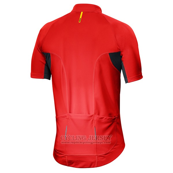 2017 Cycling Jersey Mavic Red Short Sleeve and Bib Short