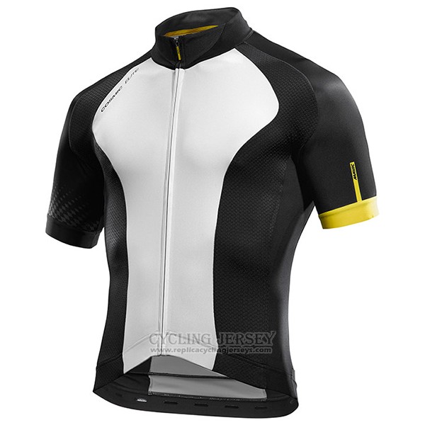 2017 Cycling Jersey Mavic White and Black Short Sleeve and Bib Short