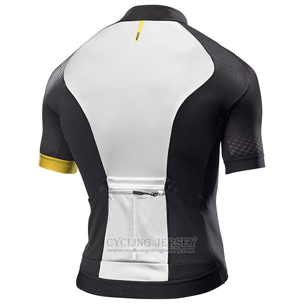 2017 Cycling Jersey Mavic White and Black Short Sleeve and Bib Short