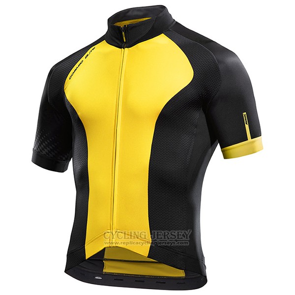 2017 Cycling Jersey Mavic Yellow and Black Short Sleeve and Bib Short