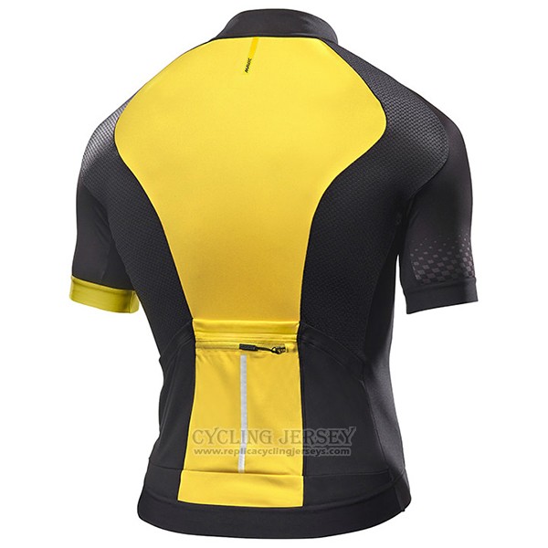 2017 Cycling Jersey Mavic Yellow and Black Short Sleeve and Bib Short