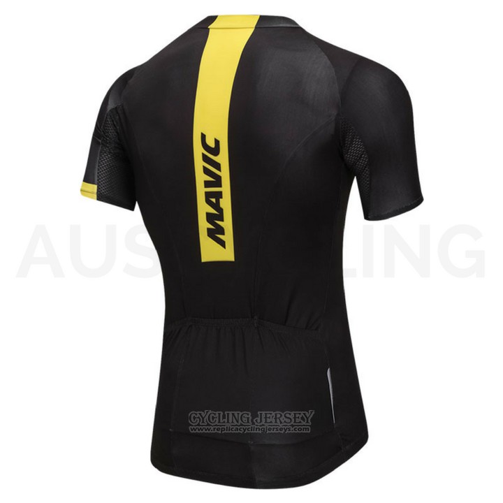 2018 Cycling Jersey Mavic Black Short Sleeve and Bib Short
