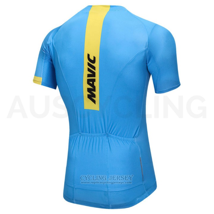 2018 Cycling Jersey Mavic Blue Short Sleeve and Bib Short