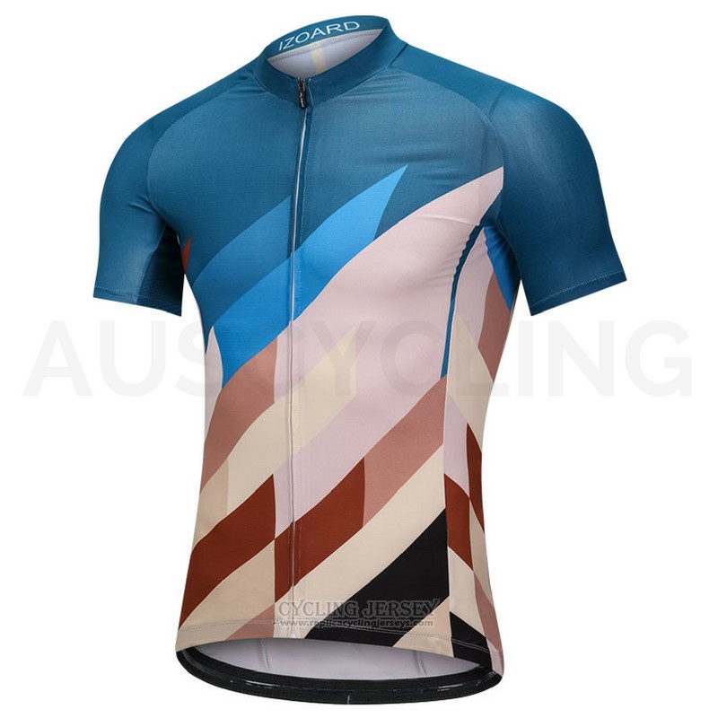2018 Cycling Jersey Mavic Blue and Marron Short Sleeve and Bib Short