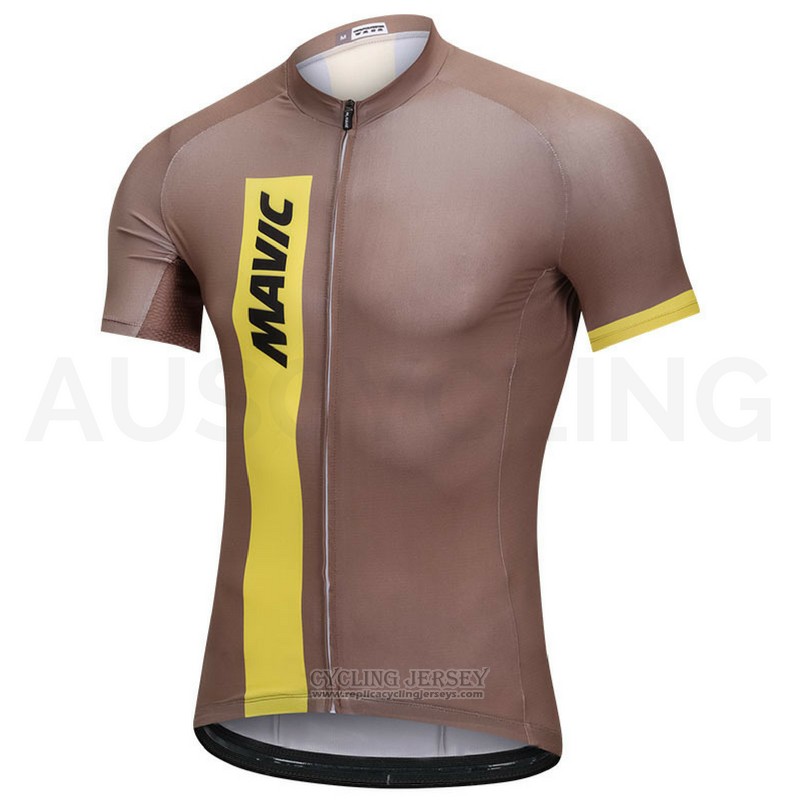 2018 Cycling Jersey Mavic Marron Short Sleeve and Bib Short