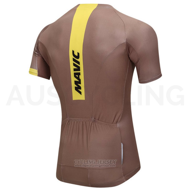 2018 Cycling Jersey Mavic Marron Short Sleeve and Bib Short