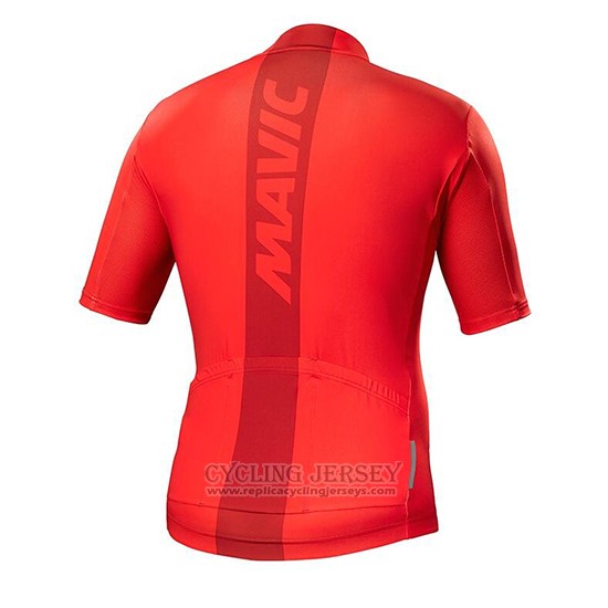 2018 Cycling Jersey Mavic Red Short Sleeve and Bib Short