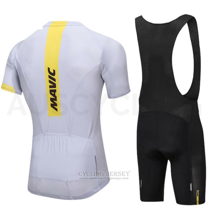 2018 Cycling Jersey Mavic White Short Sleeve and Bib Short
