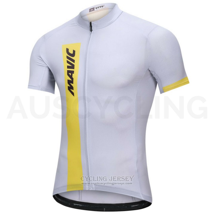 2018 Cycling Jersey Mavic White Short Sleeve and Bib Short