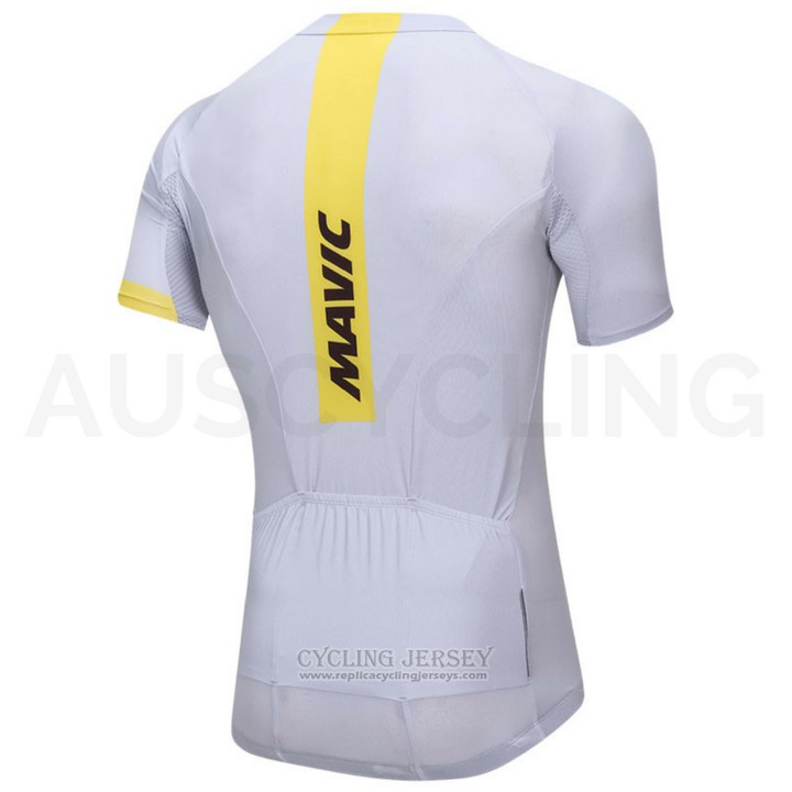 2018 Cycling Jersey Mavic White Short Sleeve and Bib Short
