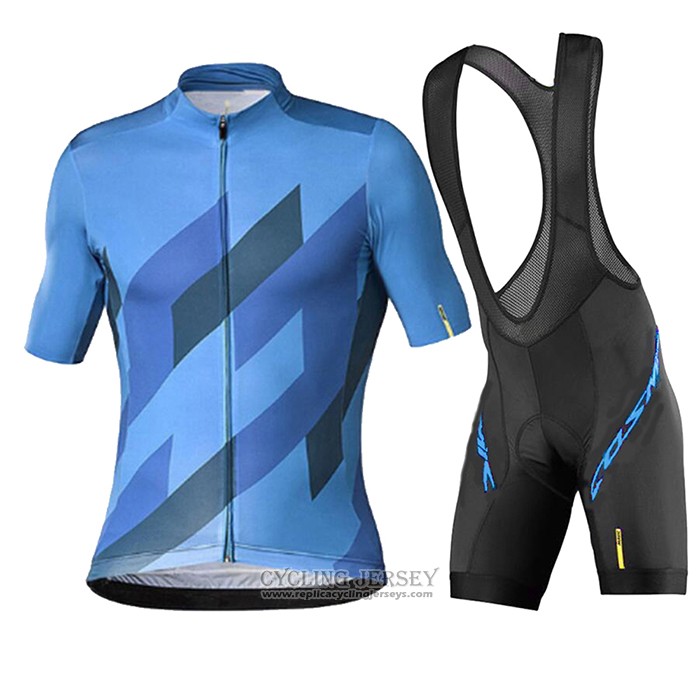 2020 Cycling Jersey Mavic Black Blue Short Sleeve And Bib Short