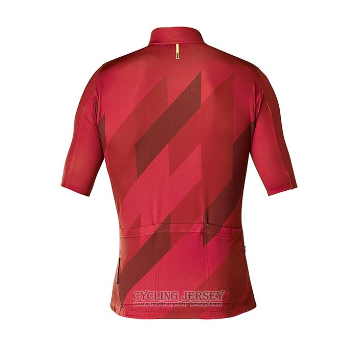 2020 Cycling Jersey Mavic Black Red Short Sleeve And Bib Short