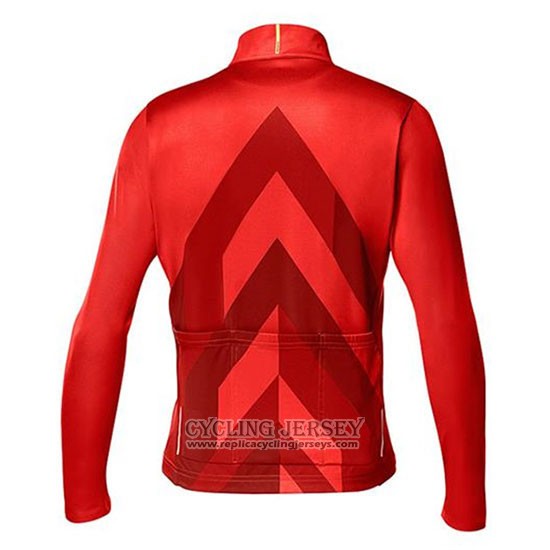 2020 Cycling Jersey Mavic Red Long Sleeve And Bib Tight