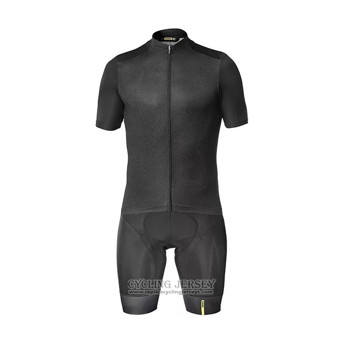 2021 Cycling Jersey Mavic Black Short Sleeve And Bib Short
