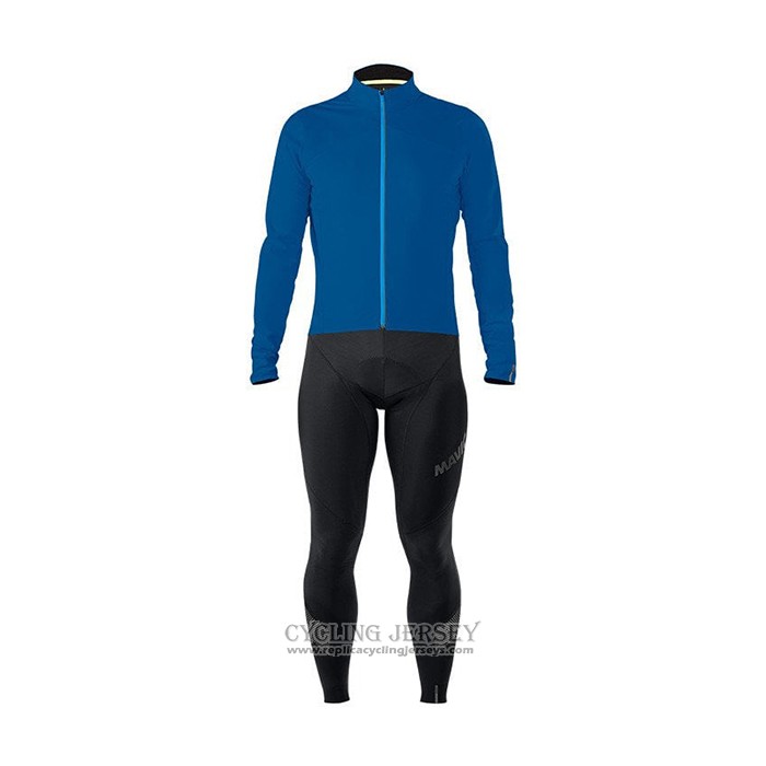 2021 Cycling Jersey Mavic Blue Long Sleeve And Bib Tight QXF21-0049