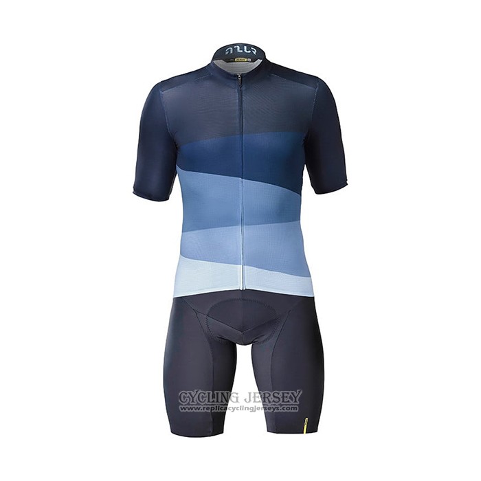 2021 Cycling Jersey Mavic Blue Short Sleeve And Bib Short QXF21-0050