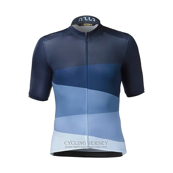 2021 Cycling Jersey Mavic Blue Short Sleeve And Bib Short QXF21-0050