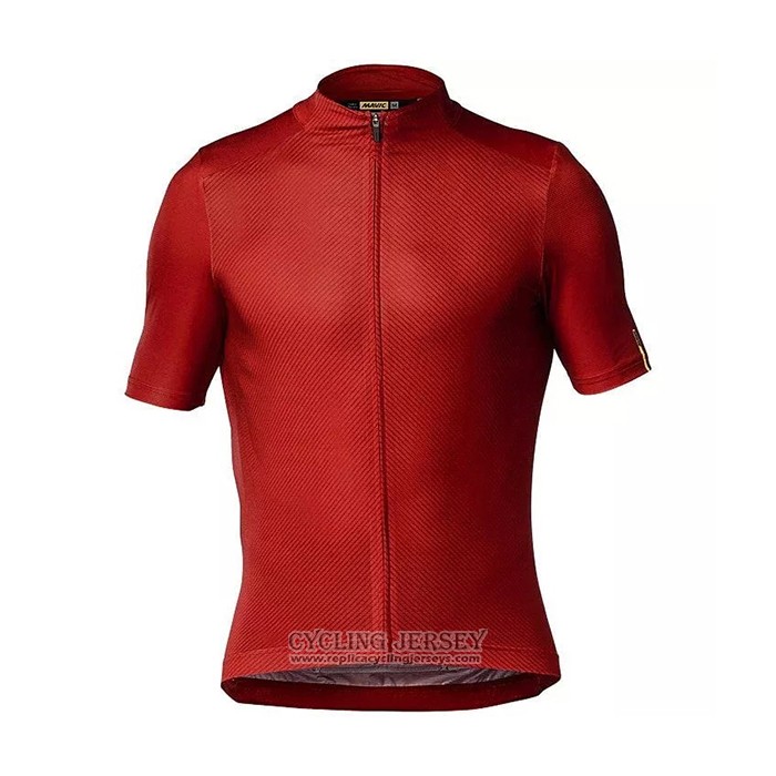 2021 Cycling Jersey Mavic Red Short Sleeve And Bib Short