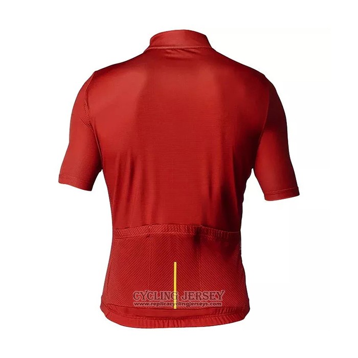 2021 Cycling Jersey Mavic Red Short Sleeve And Bib Short