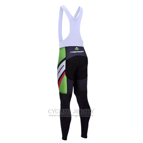 2017 Cycling Jersey Merida Black and White Long Sleeve and Bib Tight