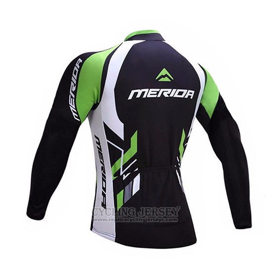 2017 Cycling Jersey Merida Black and White Long Sleeve and Bib Tight
