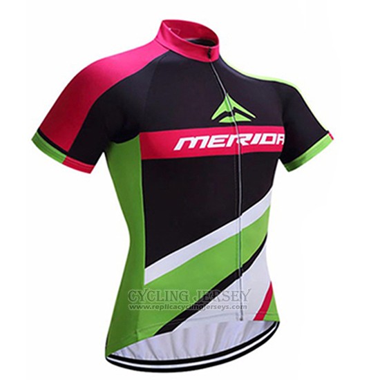 2017 Cycling Jersey Merida Red and Green Short Sleeve and Bib Short
