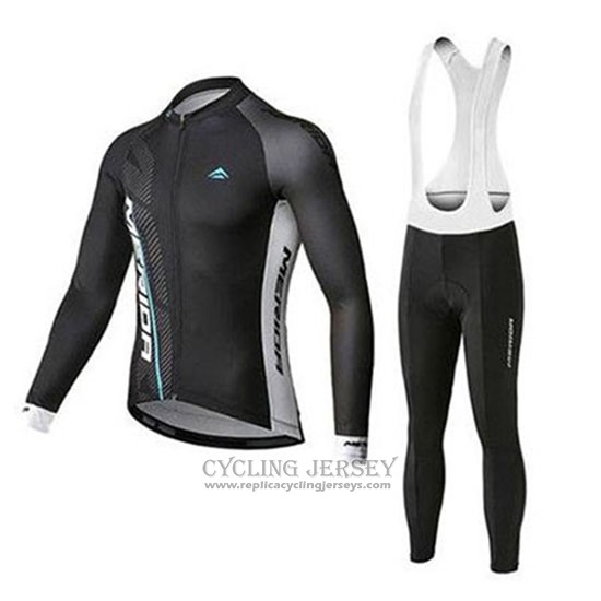 2020 Cycling Jersey Merida Black Long Sleeve And Bib Tight