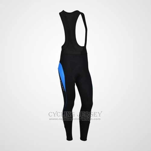2014 Cycling Jersey Monton Black and Blue Long Sleeve and Bib Tight
