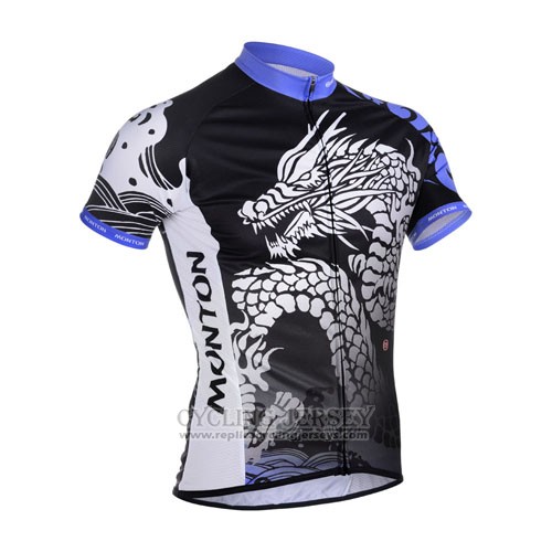 2014 Cycling Jersey Monton Black and Purple Short Sleeve and Bib Short