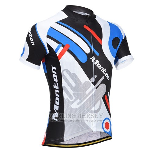 2014 Cycling Jersey Monton Blue and Gray Short Sleeve and Bib Short