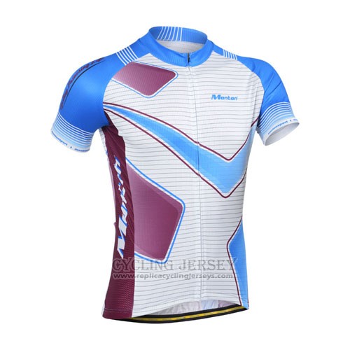2014 Cycling Jersey Monton Purple and Blue Short Sleeve and Bib Short