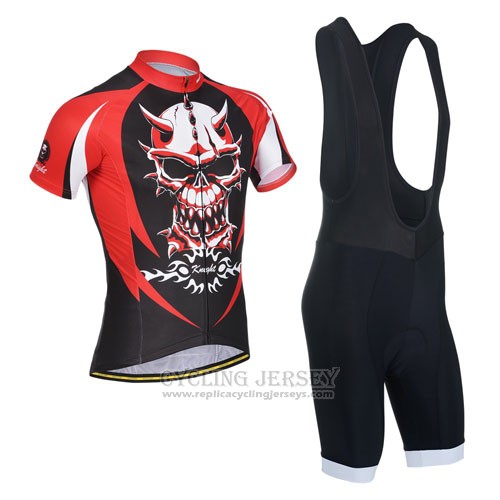 2014 Cycling Jersey Monton Red Black Short Sleeve and Bib Short